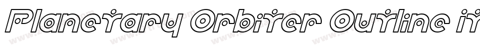 Planetary Orbiter Outline Italic字体转换